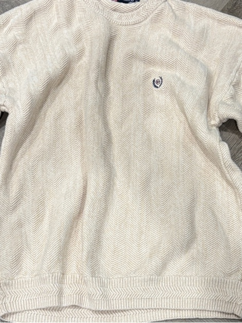 Chaps Ralph Lauren Men's Cream Crewneck Sweater XL - Picture 4 of 8